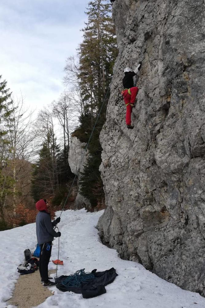 Klettern im Schnee