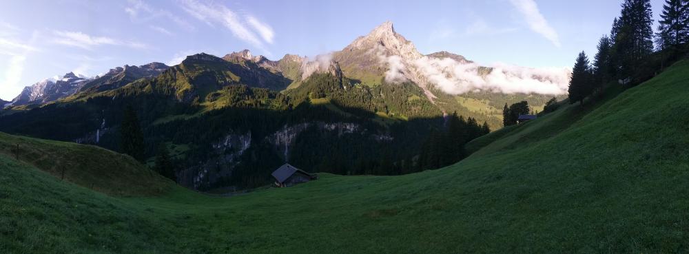 Panoramic view over the alp