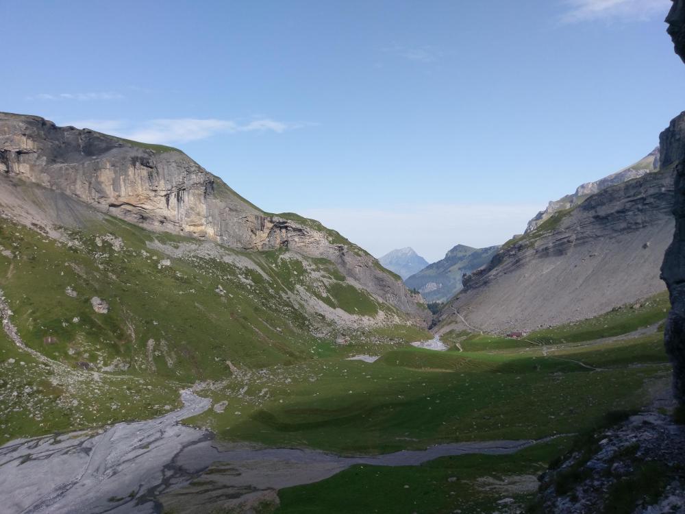 View through an alpine valley