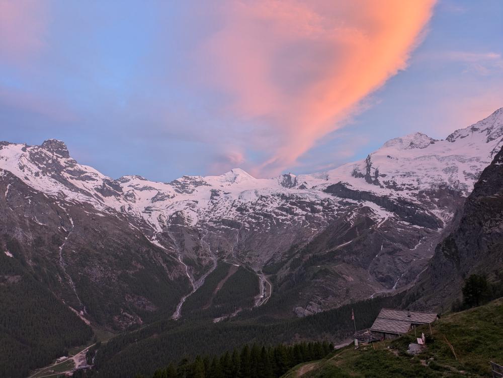 Ausblick Käserei Sonnenuntergang
