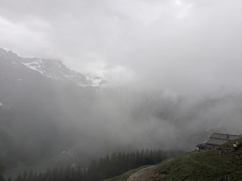 Hut in the fog