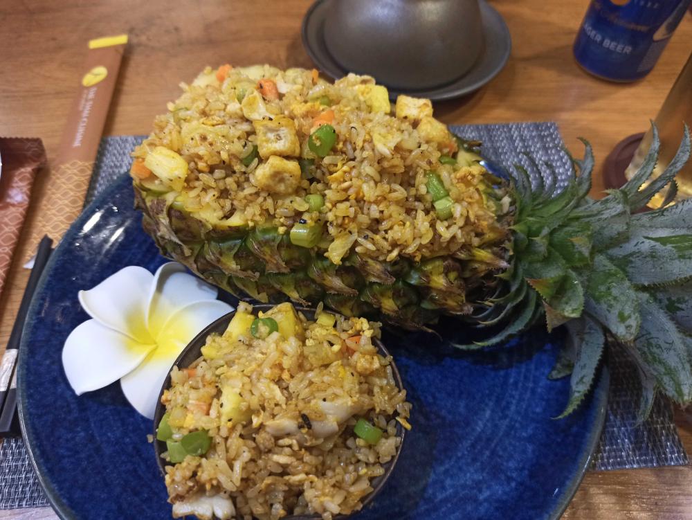 rice in pinapple