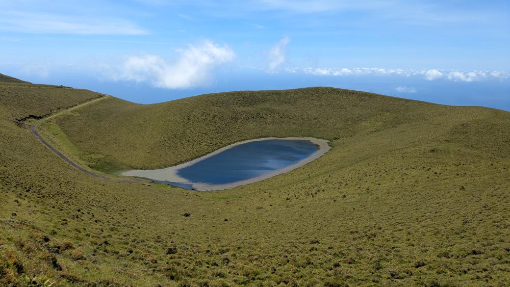 One of the small lakes in the island center
