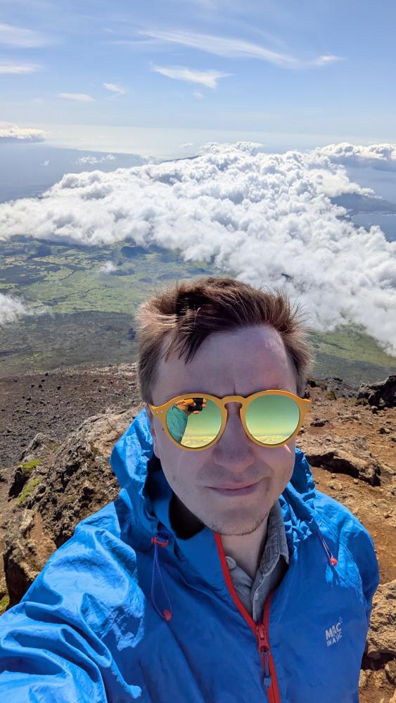 Summit selfie on Mount Pico